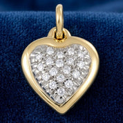 Ciondolo - 18 carati Oro giallo, Oro bianco - 0.20ct. tw. Diamante (Naturale) - Made in Italy - Handmade