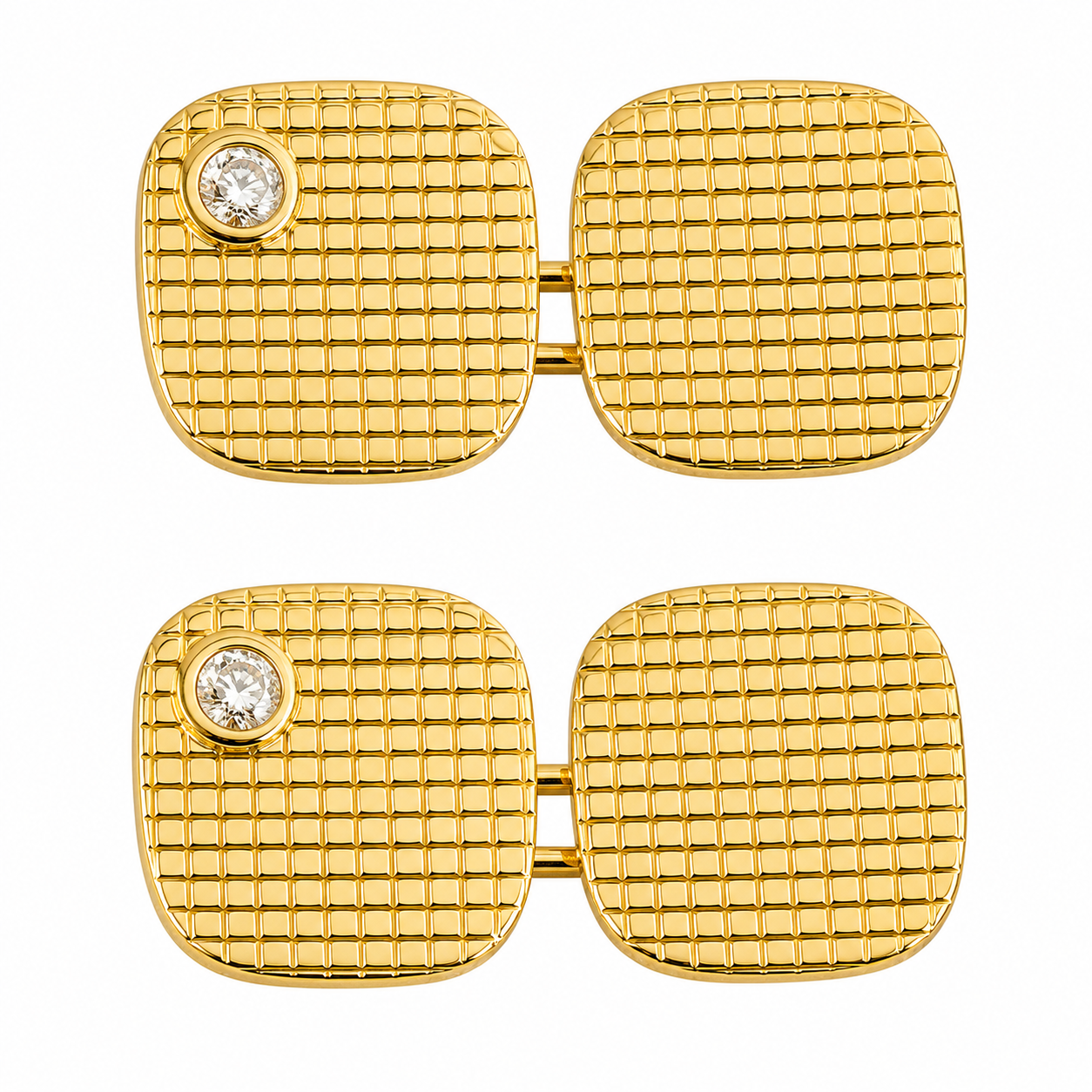 Gemelli - 18 carati Oro giallo - 0.20ct. tw. Diamante (Naturale)