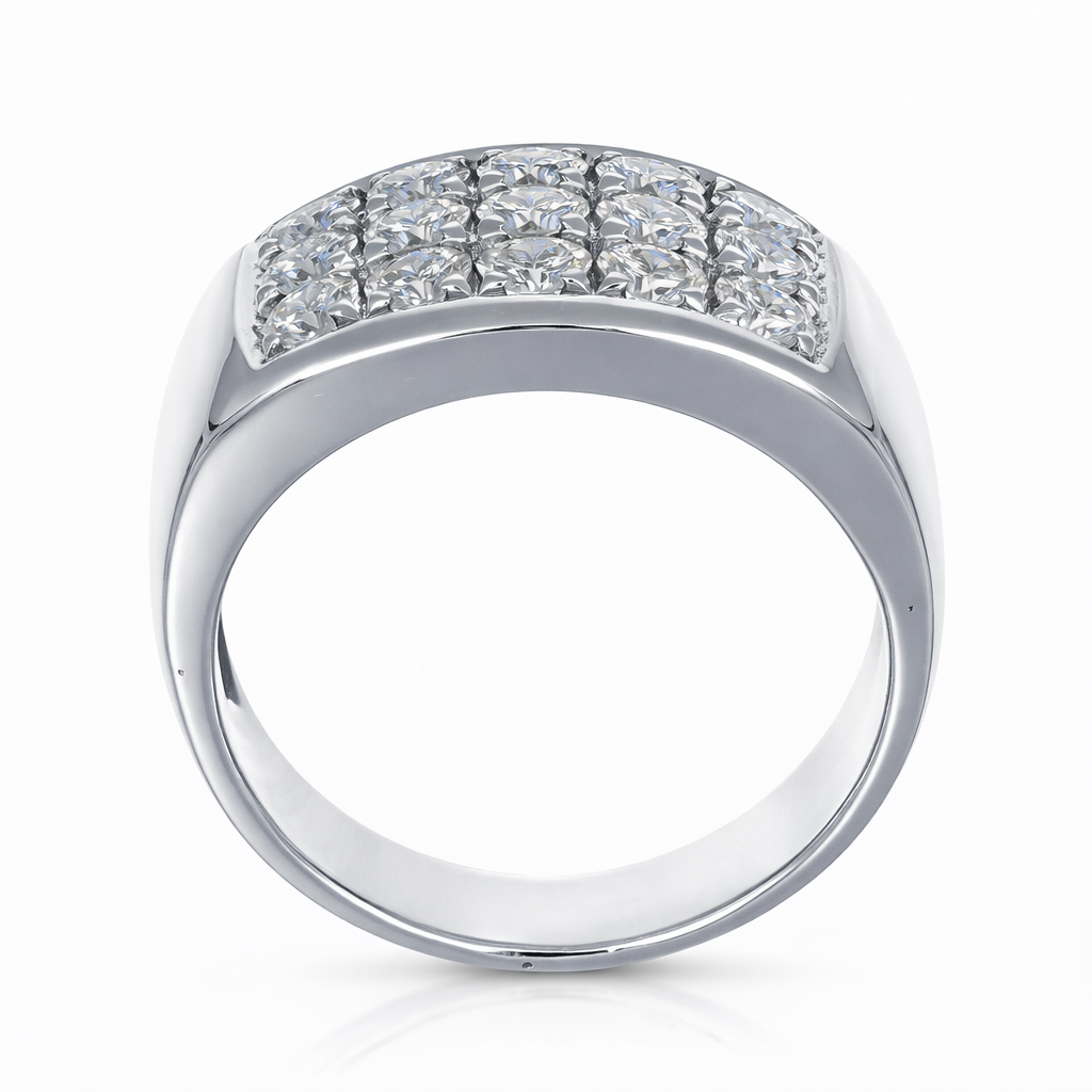 Anello - 18 carati Oro bianco - 1.60ct. tw. Diamante (Naturale)
