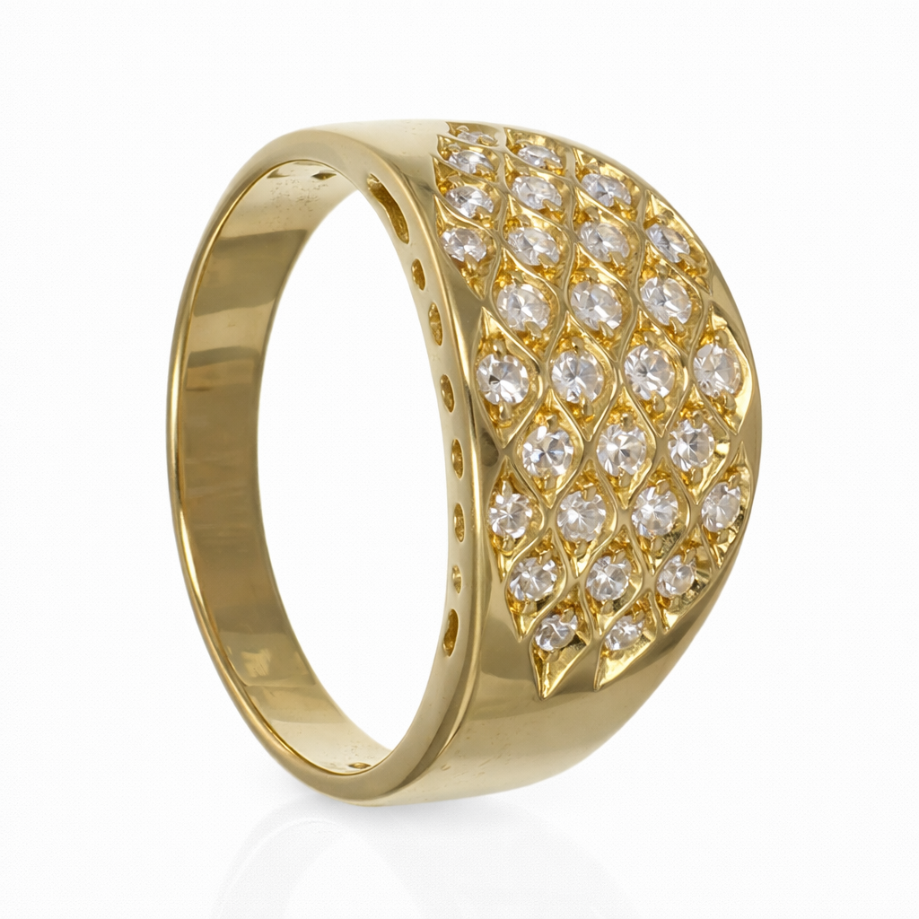 Anello - 18 carati Oro giallo - 0.90ct. tw. Diamante (Naturale)