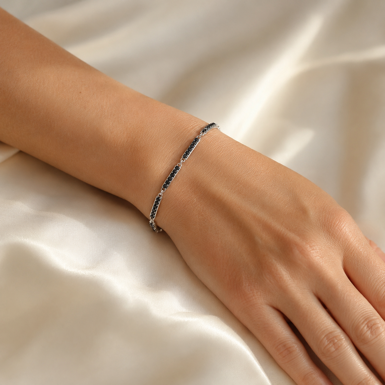 Bracciale - 18 carati Oro bianco - 1.26ct. tw. Zaffiro - Made in Italy