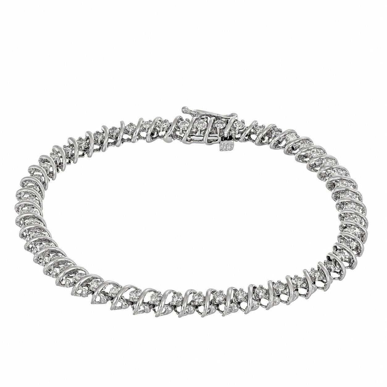 Bracciale - 14 carati Oro bianco - 2.00ct. tw. Diamante (Naturale) - Made in Italy - Handmade