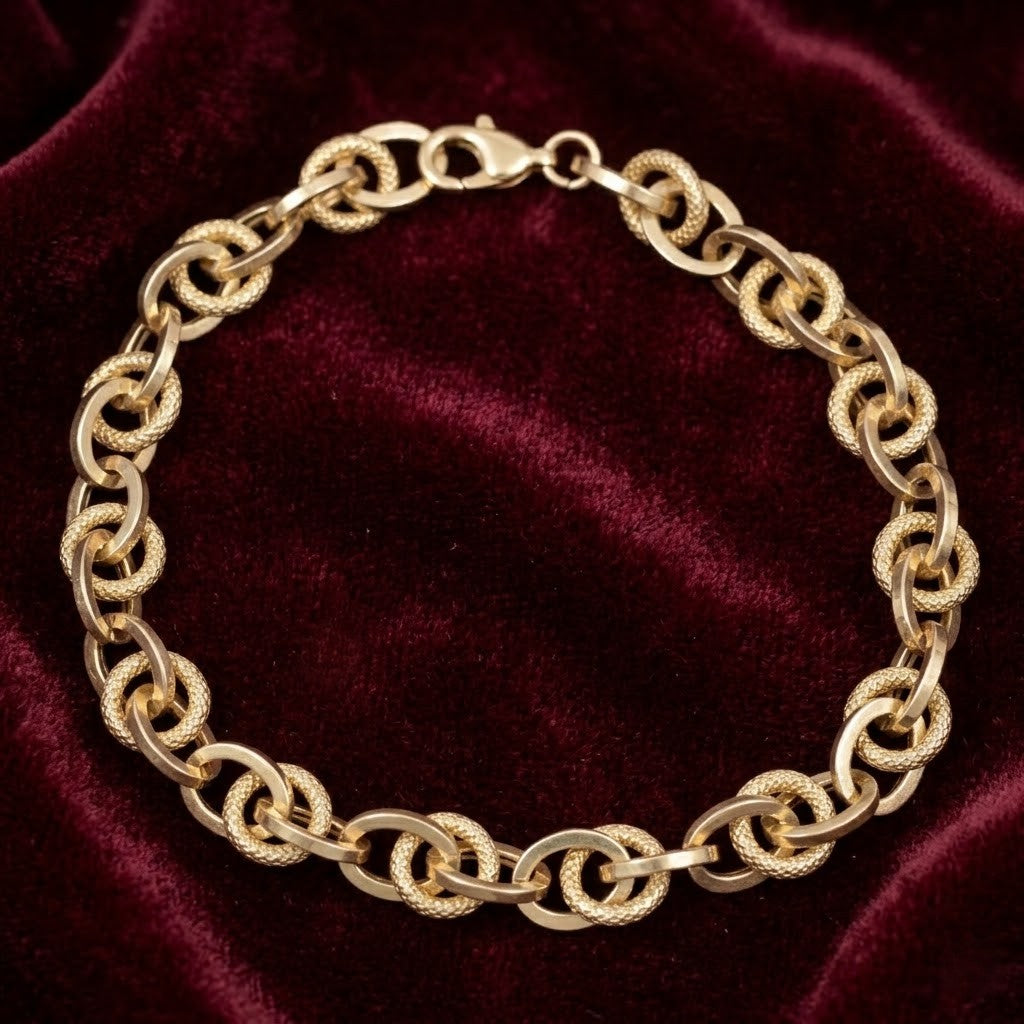 Bracciale - 18 carati Oro giallo - Handmade - Made in Italy
