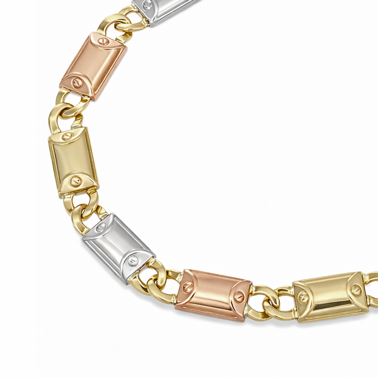 Bracciale Oro Giallo Oro Bianco Oro Rosa 18 carati