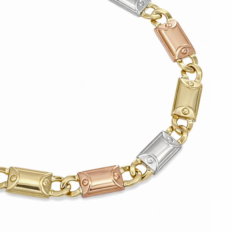 Bracciale Oro Giallo Oro Bianco Oro Rosa 18 carati