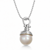 Collana con ciondolo - 18 carati Oro bianco