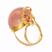 Anello - 18 carati Oro giallo - 40.50ct. tw. Quarzo - Topazio