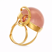 Anello - 18 carati Oro giallo - 40.50ct. tw. Quarzo - Topazio