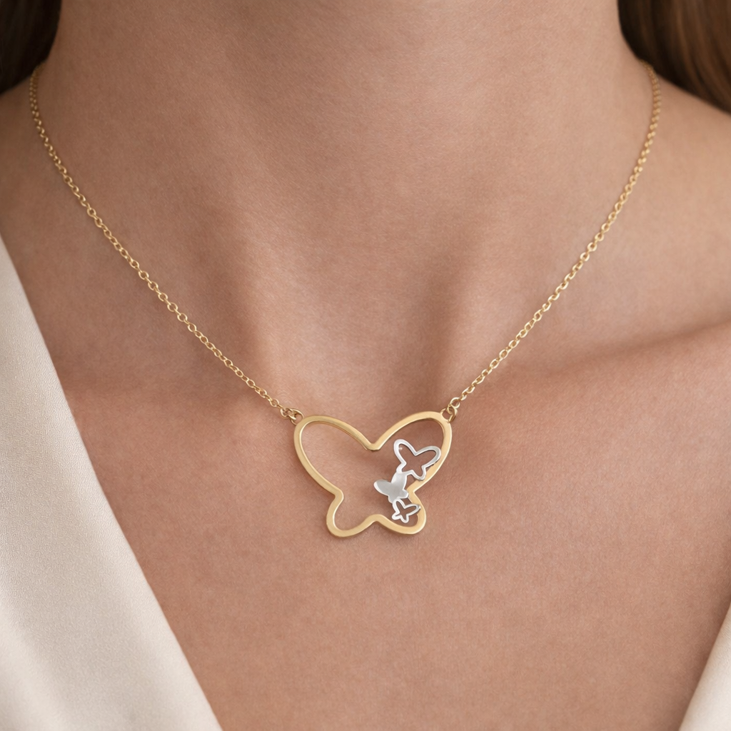 Collana con ciondolo - 18 carati Oro bianco, Oro giallo