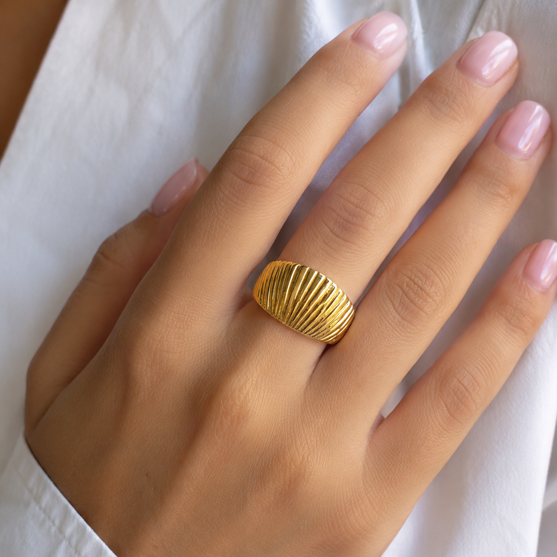 Anello - 18 carati Oro giallo - Made in Italy - Handmade