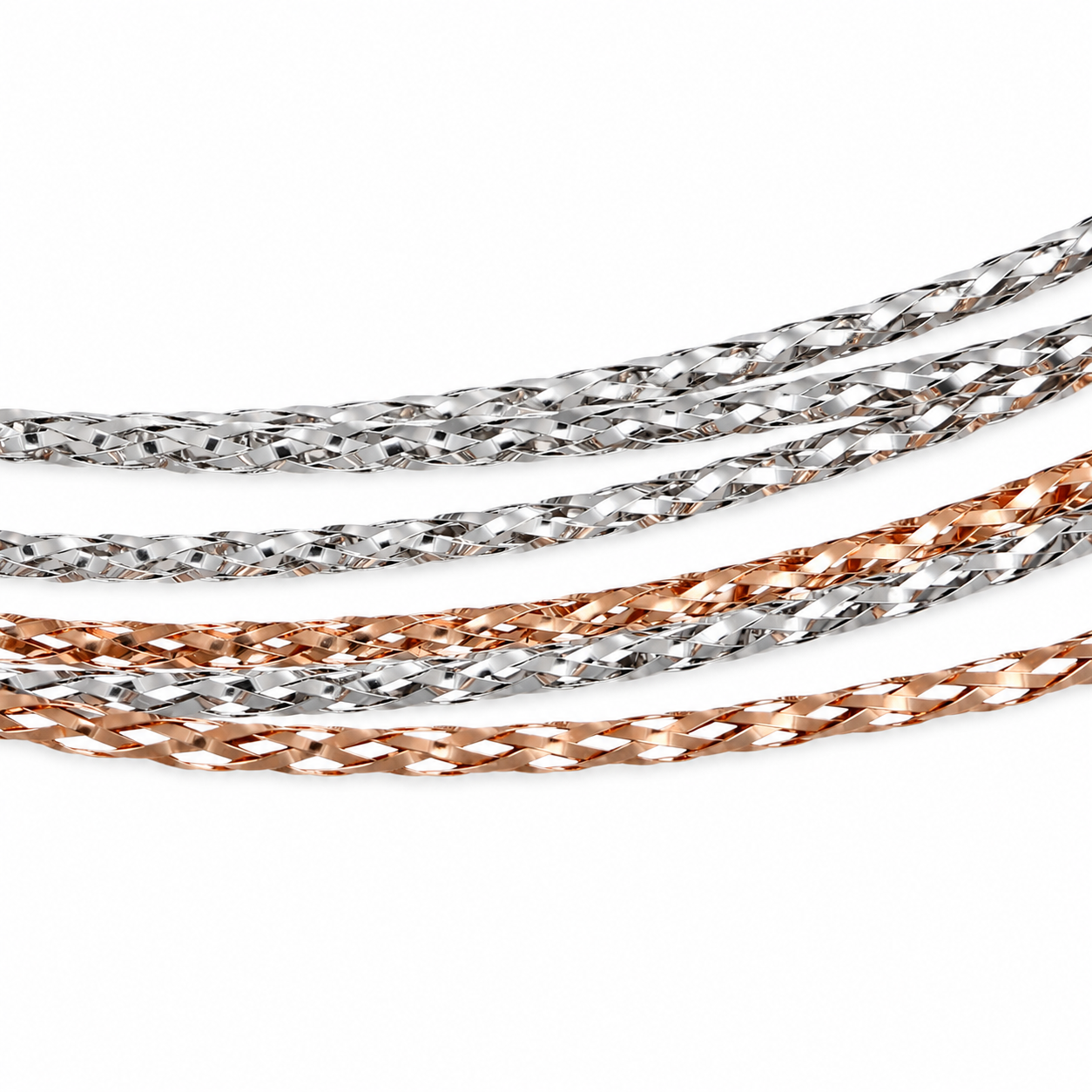 Collana - 18 carati Oro bianco, Oro rosa - Made in Italy - Handmade