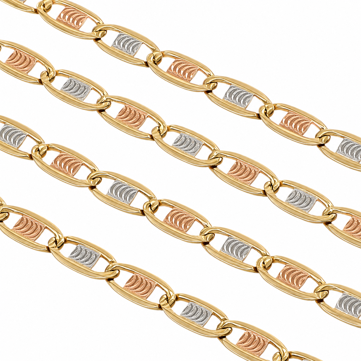 Collana - 18 carati Oro giallo, Oro bianco, Oro rosa - Made in Italy - Handmade