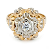 Anello - 18 carati Oro bianco, Oro giallo - 0.25ct. tw. Diamante (Naturale)