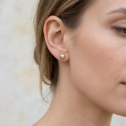 Orecchini da donna in oro giallo 18 carati con diamanti