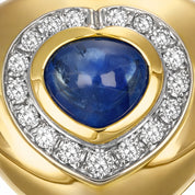 Ciondolo - 18 carati Oro bianco, Oro giallo - 1.68ct. tw. Zaffiro - Diamante