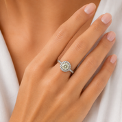 Anello - 14 carati Oro bianco - 0.69ct. tw. Diamante (Naturale) - Made in Italy - HandMade