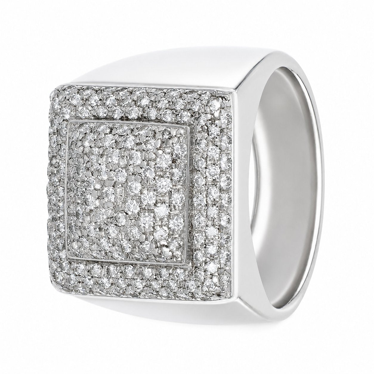 Anello - 18 carati Oro bianco - 1.08ct. tw. Diamante (Naturale) - Made in Italy - Handmade