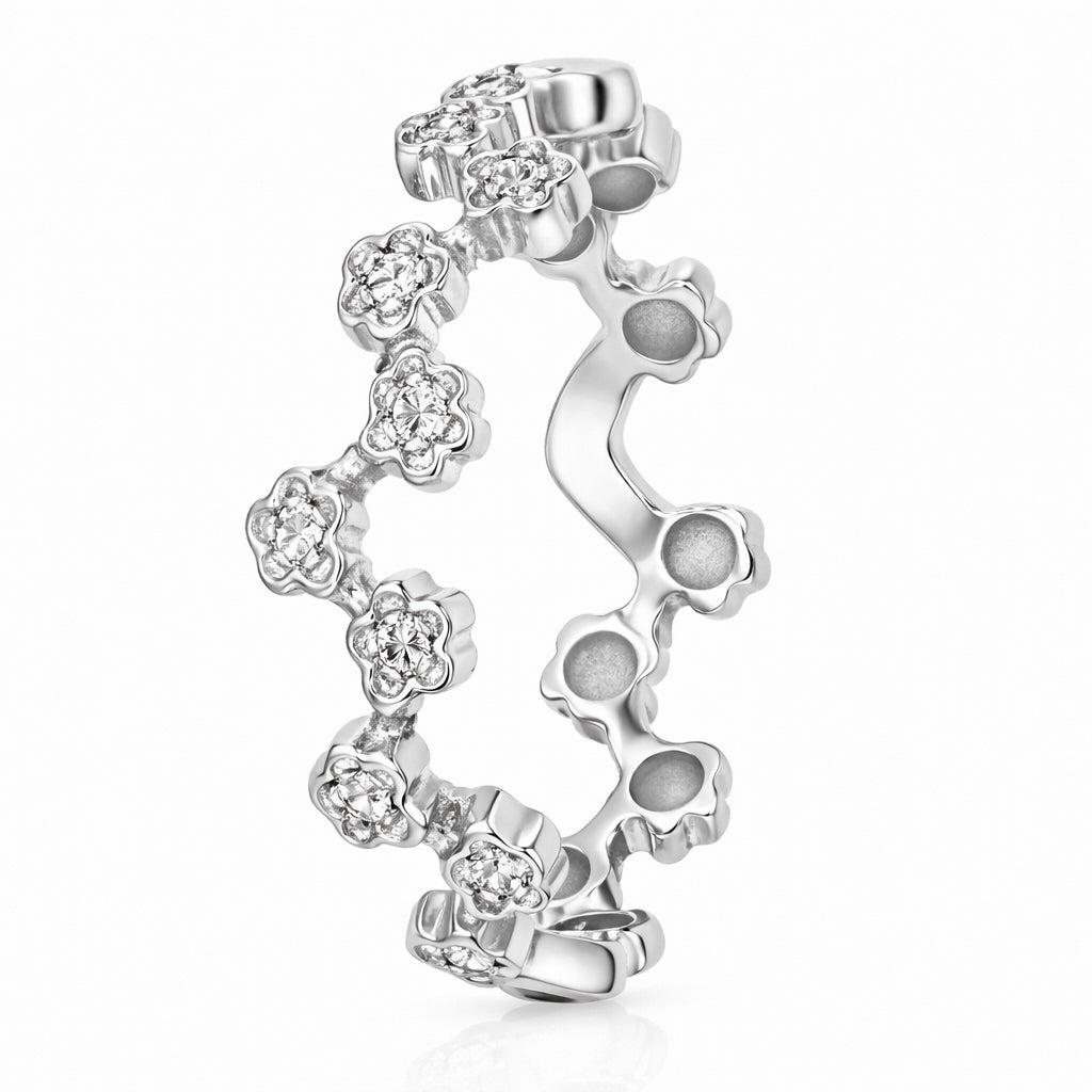 Anello - 18 carati Oro bianco Diamante (Naturale)