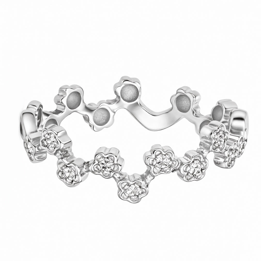 Anello - 18 carati Oro bianco Diamante (Naturale)