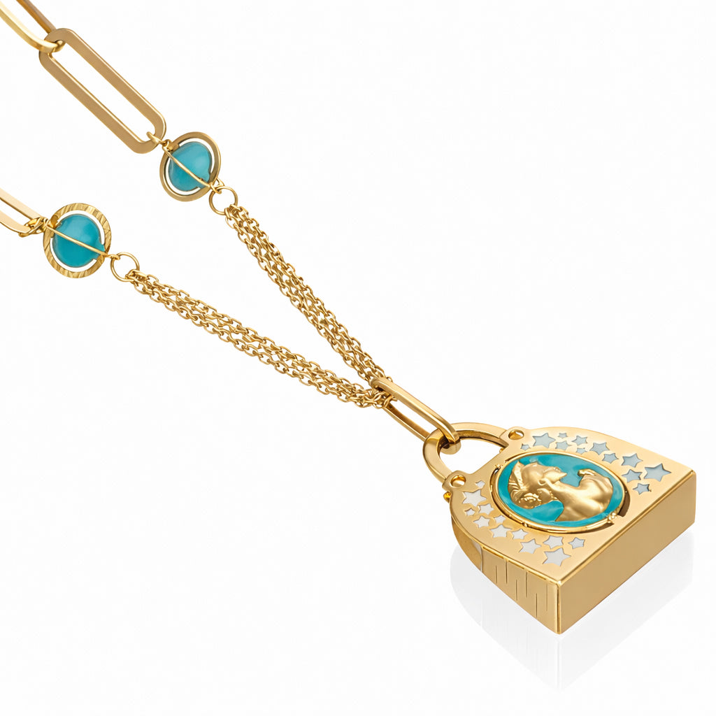Collana con ciondolo - 18 carati Oro giallo