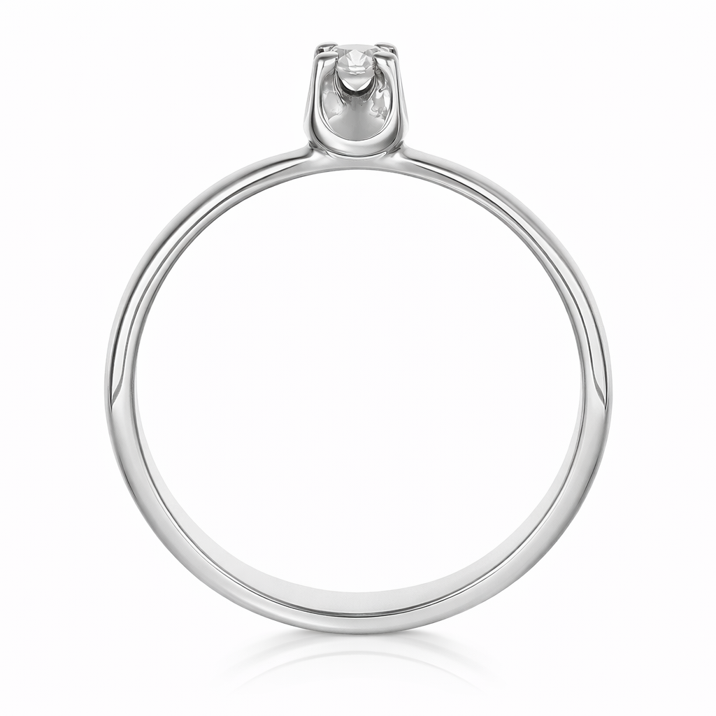 Anello - 18 carati Oro bianco Diamante (Naturale)