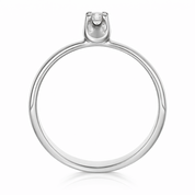 Anello - 18 carati Oro bianco Diamante (Naturale)