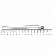 Collana con ciondolo - 18 carati Oro bianco - 1.48ct. tw. Acquamarina - Diamante