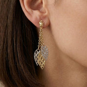 Orecchini - 18 carati Oro giallo, Oro bianco - Made in Italy - Handmade