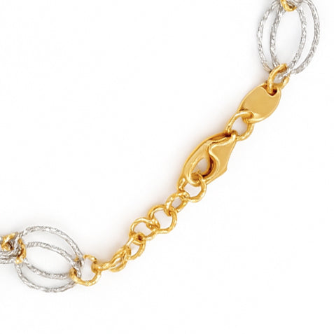Bracciale con Ciondoli in Oro bianco, Oro giallo 18 carati