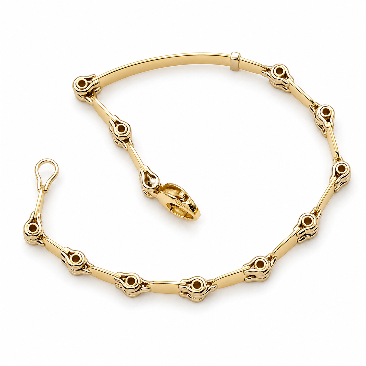 Bracciale - 18 carati Oro giallo, Oro bianco - Handmade - Made in Italy