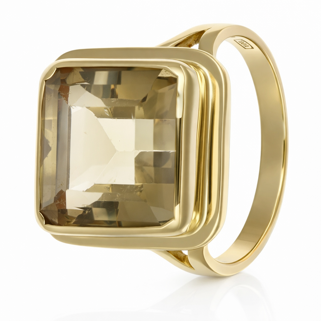 Anello - 18 carati Oro giallo Topazio