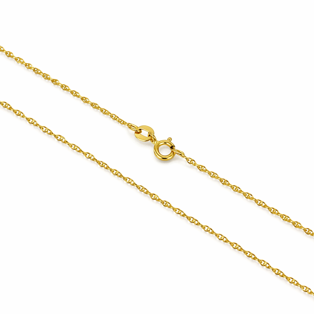 Collana unisex in oro giallo 18 carati con ciondolo rettangolare e motivo inciso figurativo