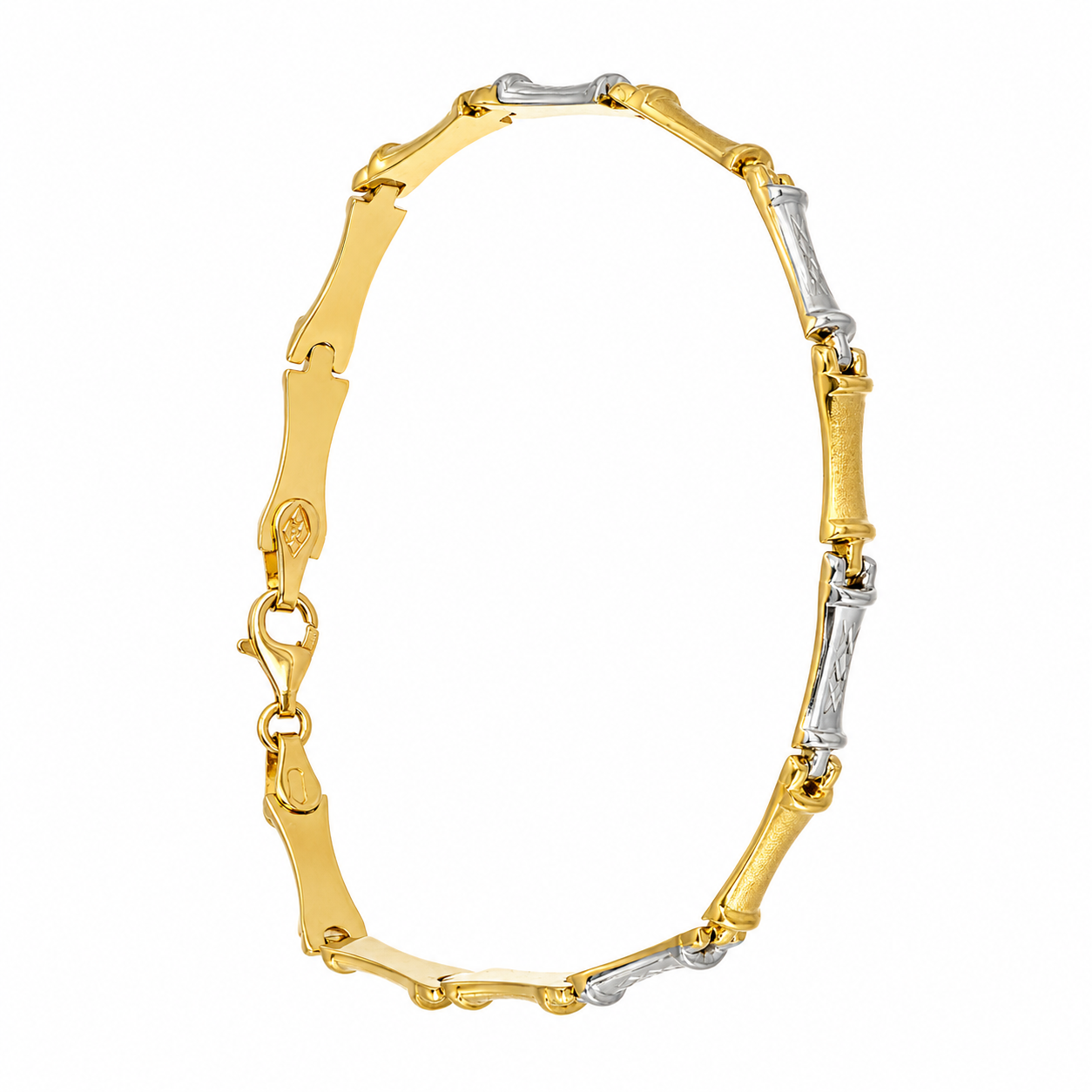 Bracciale - 18 carati Oro giallo, Oro bianco - Made in Italy - Handmade