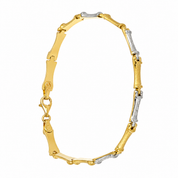 Bracciale - 18 carati Oro giallo, Oro bianco - Made in Italy - Handmade