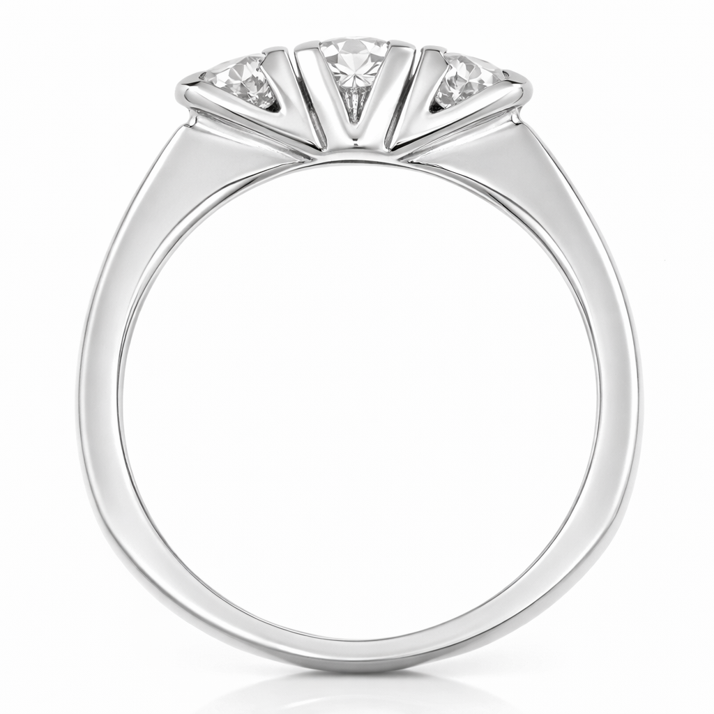 Anello in Oro Bianco 18 carati - zirconi