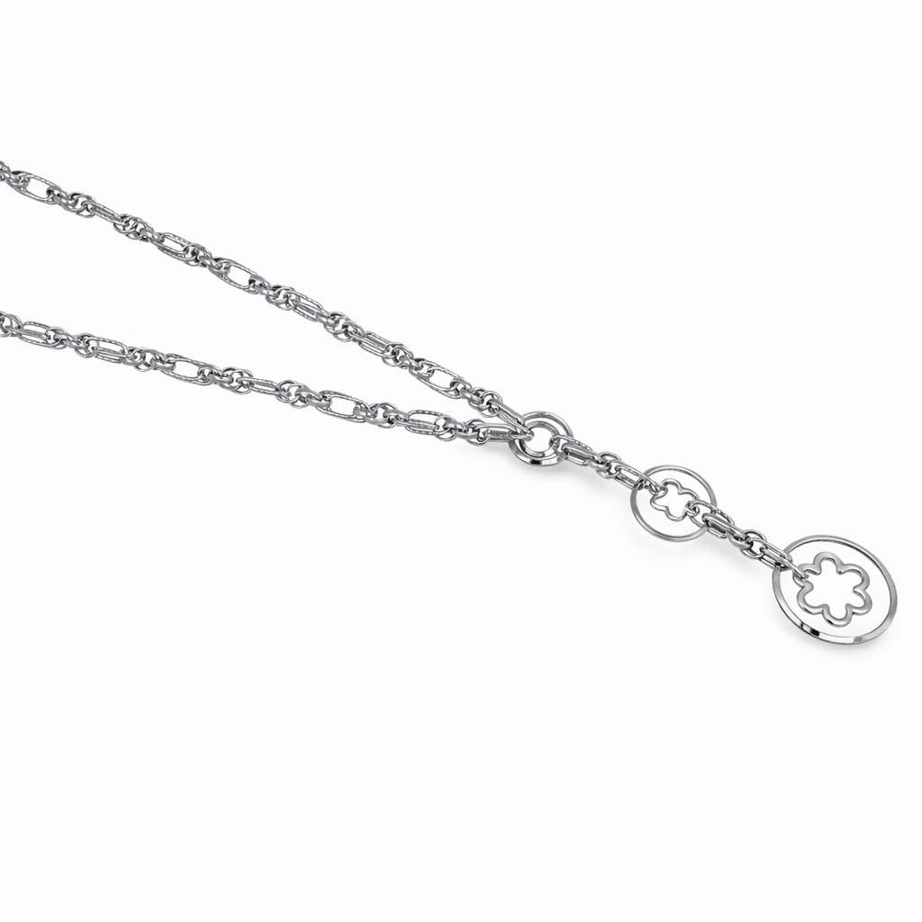 Collana con ciondolo - 18 carati Oro bianco