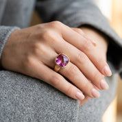 Anello da donna in oro giallo 18 carati
