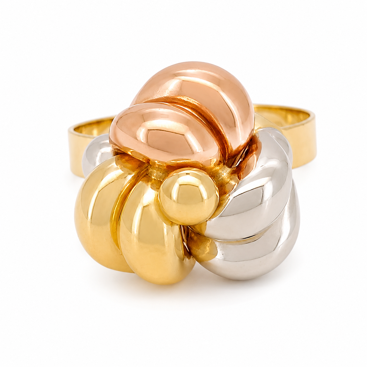 Anello - 18 carati Oro giallo, Oro rosa, Oro bianco - Made in Italy - Handmade