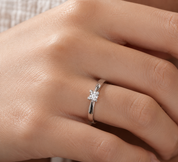 Anello - 18 carati Oro bianco - 0.20ct. tw. Diamante (Naturale) - Made in Italy - Handmade