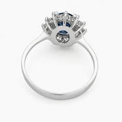 Anello - 14 carati Oro bianco - 2.32ct. tw. Zaffiro - Diamante - Made in Italy - Handmade
