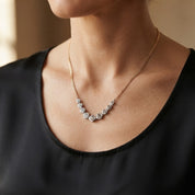 Collana con ciondolo - 18 carati Oro bianco, Oro giallo - 0.65ct. tw. Diamante (Naturale) - Made in Italy - Handmade