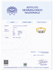 Anello - 18 carati Oro giallo, Oro bianco - 0.80ct. tw. Diamante (Naturale) - Made in Italy - Handmade