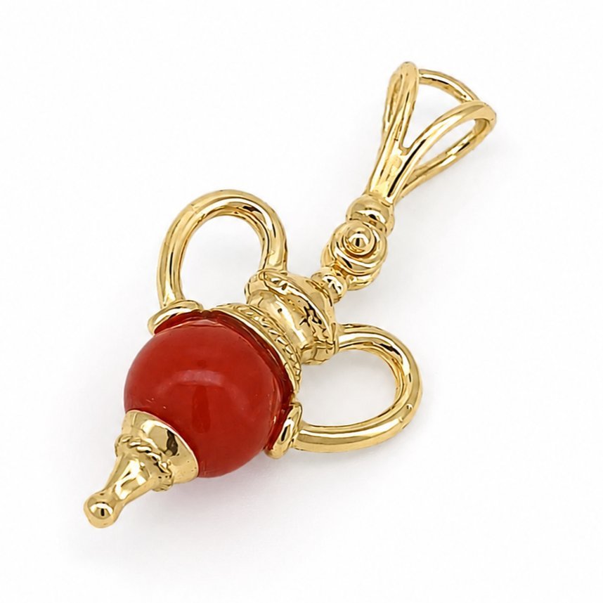 Ciondolo - 18 carati Oro giallo - Made in Italy - Handmade