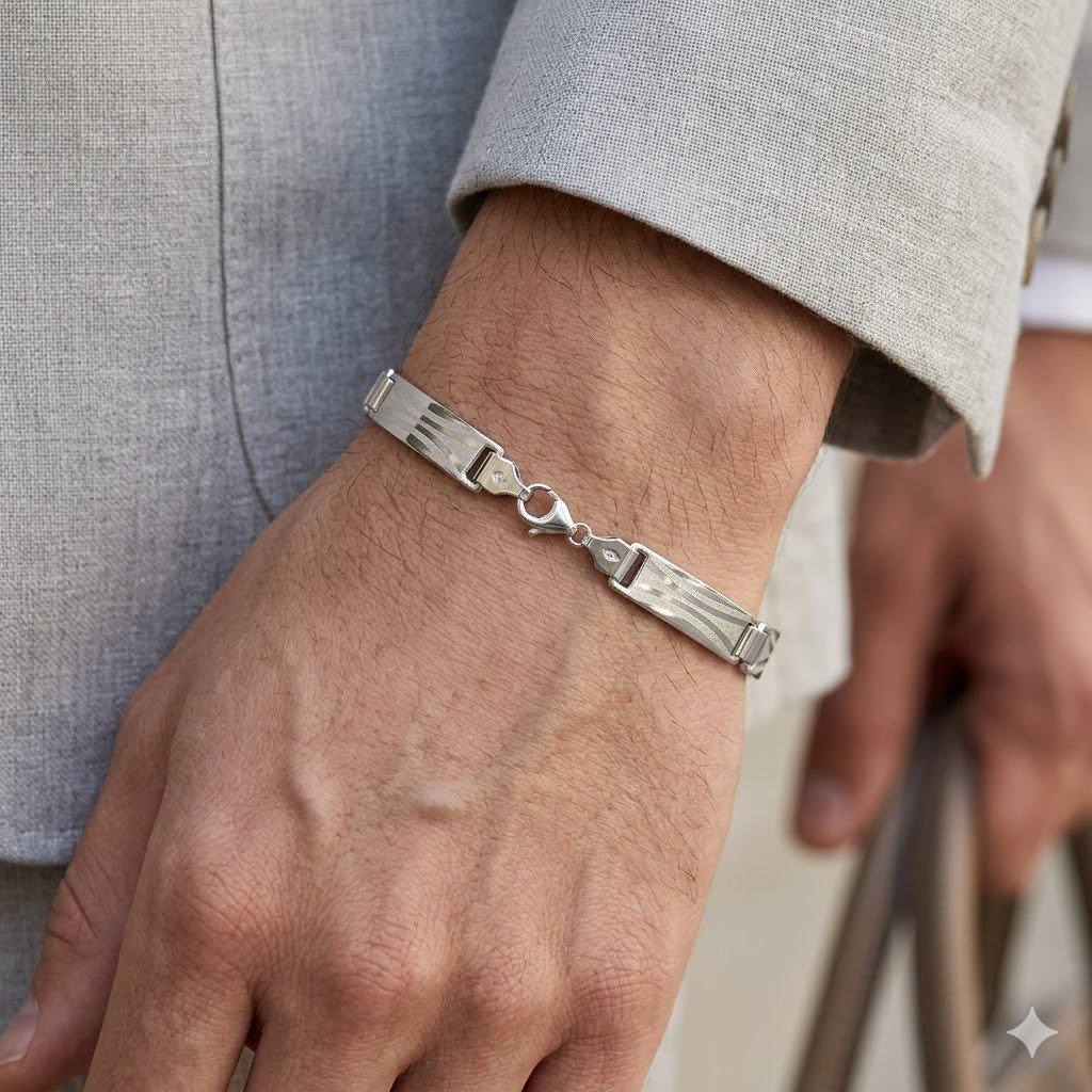 Bracciale - 18 carati Oro bianco - Handmade - Made in Italy