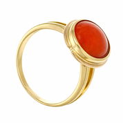 Anello - 18 carati Oro giallo Corallo