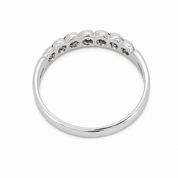 Anello - 18 carati Oro bianco - 0.175ct. tw. Diamante (Naturale) - Made in Italy - Handmade