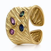 Anello - 18 carati Oro giallo - 0.44ct. tw. Zaffiro - Rubino