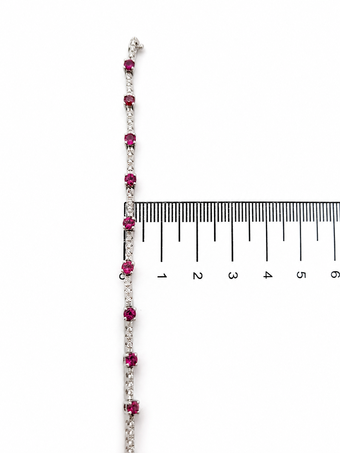 Bracciale - 18 carati Oro bianco - 2.20ct. tw. Rubino - Diamante - Made in Italy - Handmade