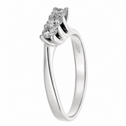 Anello - 18 carati Oro bianco - 0.33ct. tw. Diamante (Naturale)