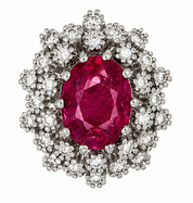 Orecchini - 18 carati Oro bianco - 3.30ct. tw. Tormalina - Diamante - Made in Italy - Handmade